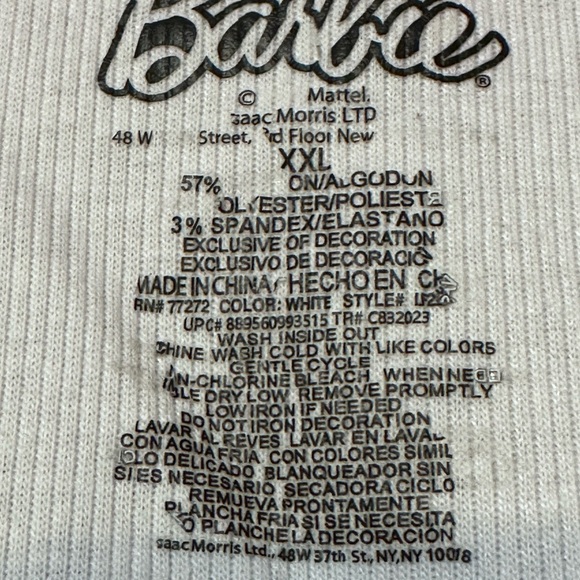 BARBIE Branded Authentic Tee Shirt PERFECT HALLOWEEN XXL ✅Measurements - Picture 4 of 4
